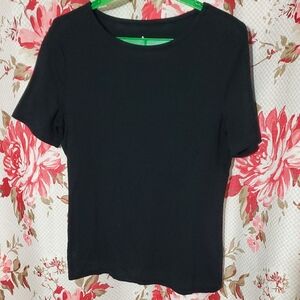 a new day Black Short Sleeve Top